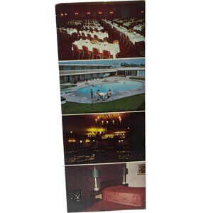 Vintage Highland Manor Motor Hotel Postcard Great Bend Kansas Large